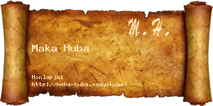 Maka Huba névjegykártya